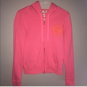 Full Zip Pink Sweatshirt